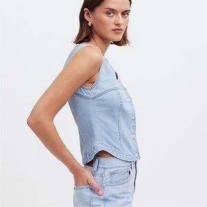 Madewell denim vest Fitzgerald wash size 2